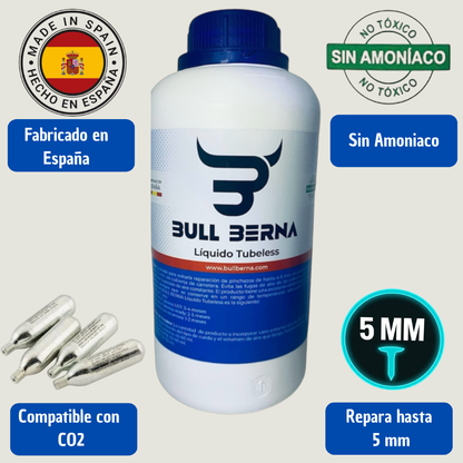 Líquido Sellante Tubeless Bullberna 1000ml - Sin Amoníaco