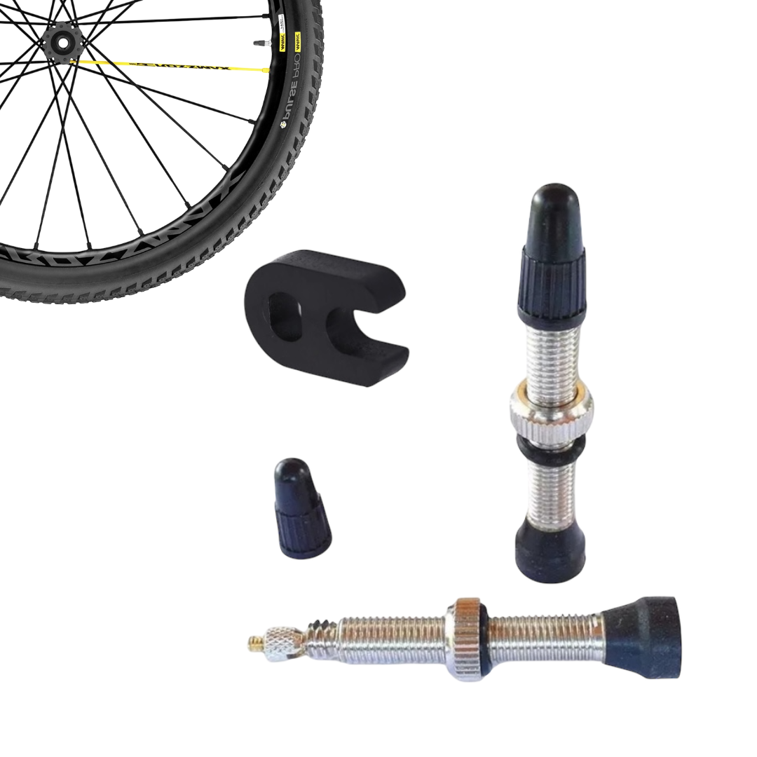KIT JERINGUILLA BULLBERNA + 2 VALVULAS PRESTA 40MM CON LLAVE QUITA OBUS