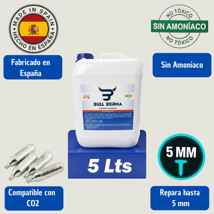 Líquido Sellante Tubeless Bullberna 5 Lt - Sin Amoníaco