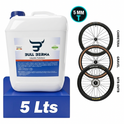 Líquido Sellante Tubeless Bullberna 5 Lt - Sin Amoníaco